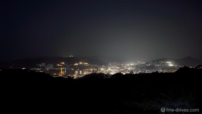 唐八景展望台から長崎市の夜景を眺める