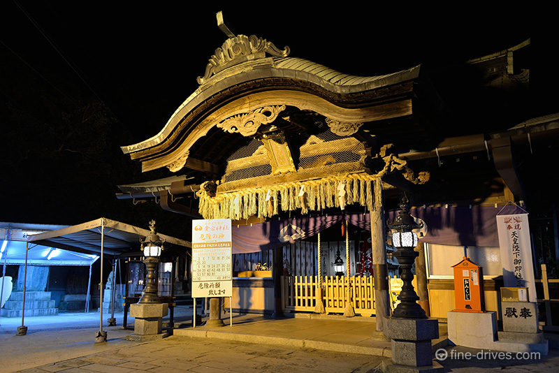 ライトアップされた愛宕神社