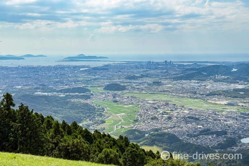 米ノ山展望台から福岡市の眺め
